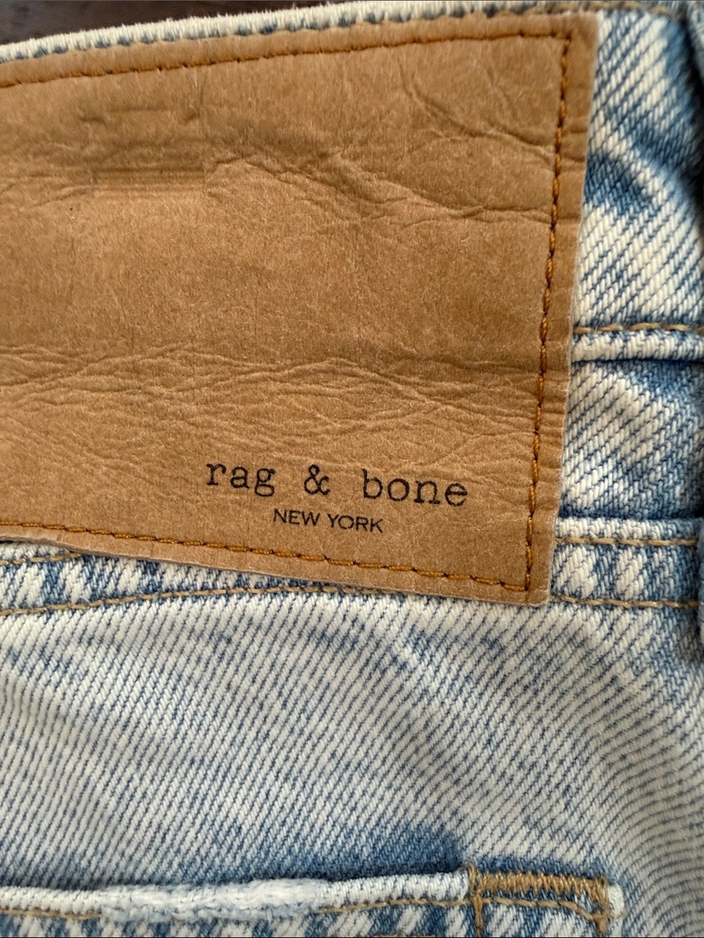 rag & bone Rosa Mid Rise Boyfriend Jeans 27 Mica Light Wash Button Fly Cotton